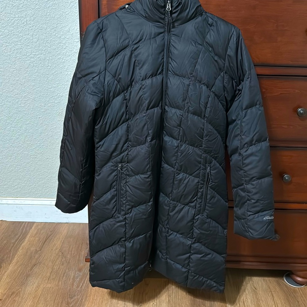 Eddie Bauer EB 550 Premium Goose Down Parka Jacket- Size Medium-Great Condition